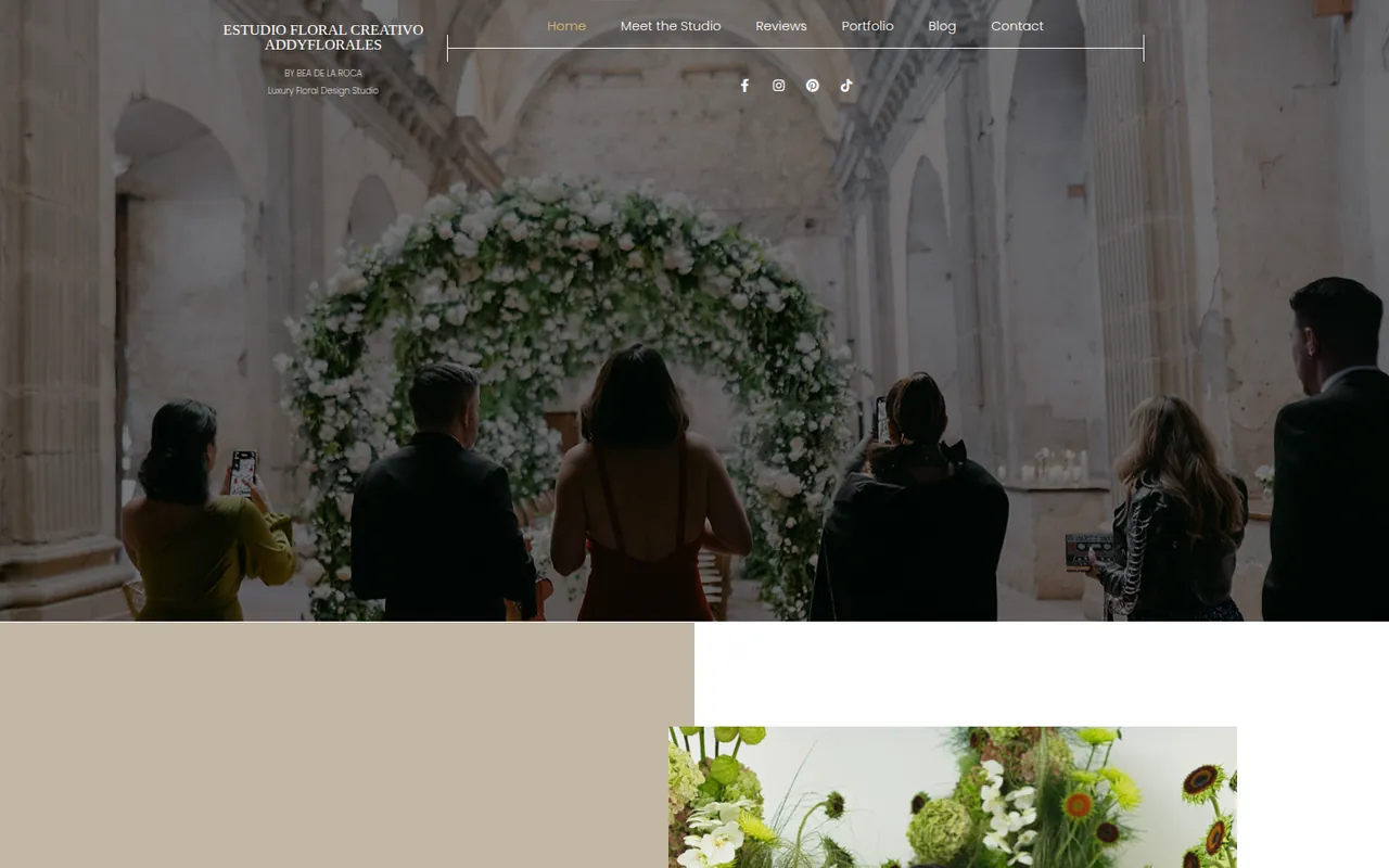 Sitio web de Addy Florales Weddings