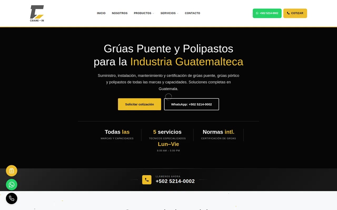 Sitio web de Crane In
