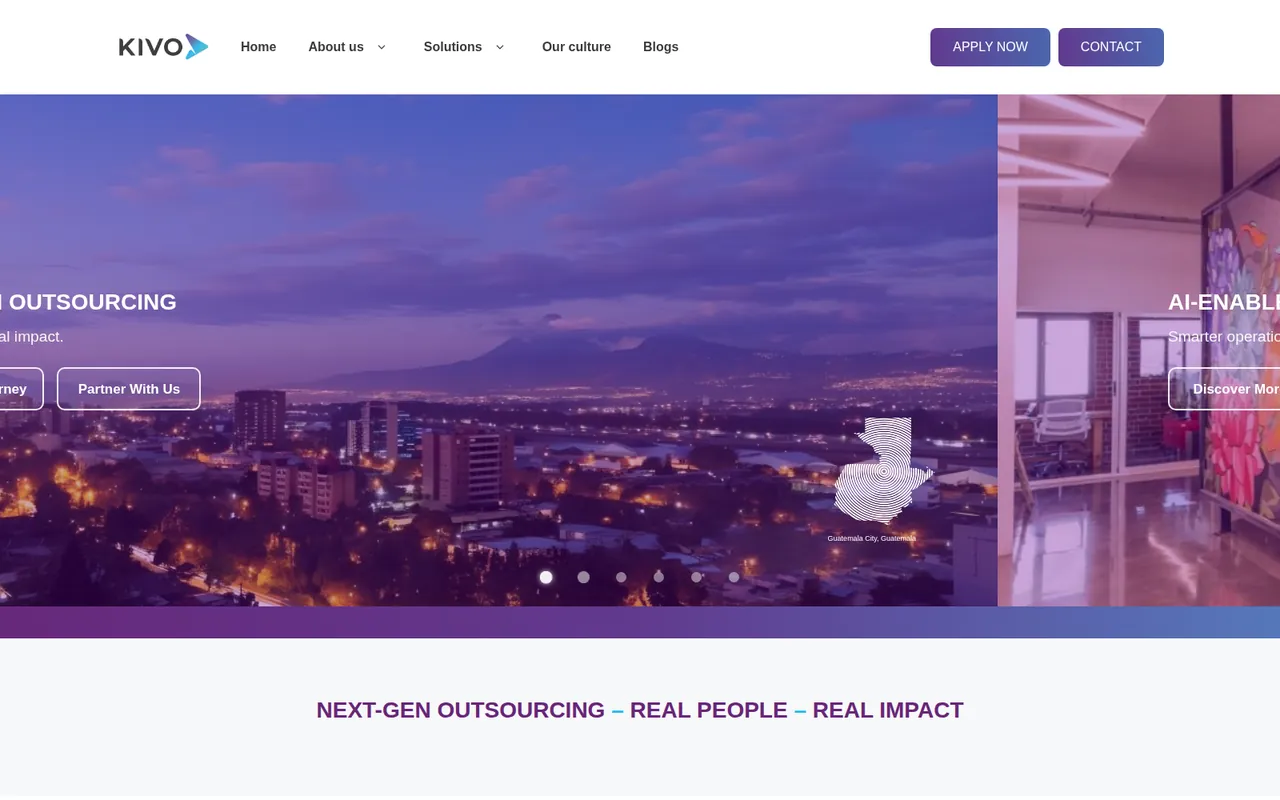 Sitio web de Kivo IQ