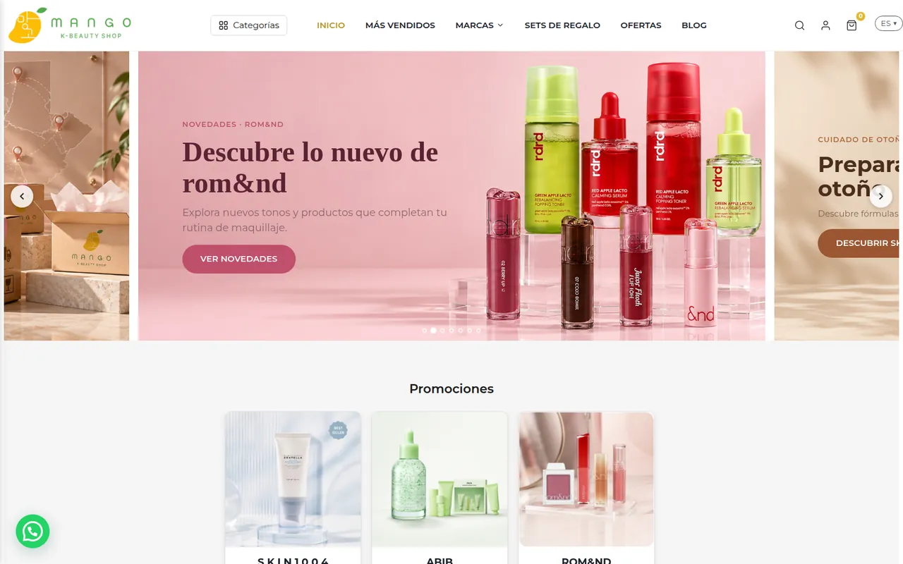 Sitio web de Mango
